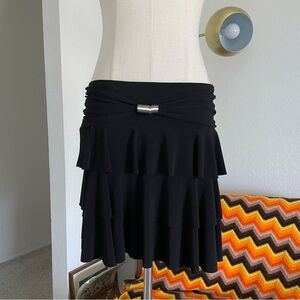 Y2K French Kiss Coquette Whimsy Goth Tier Ruffle Mini Skirt